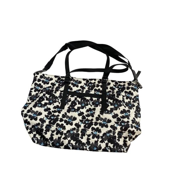 Heathers closet White and black printed tote bag with crossbody strap NWOT - Picture 1 of 6